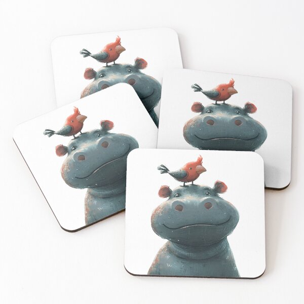 Item preview, Happy hippo designed and sold by 5minArtStudio.