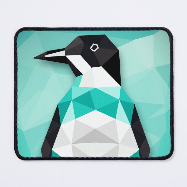 Item preview, Geometric Turquoise Penguin designed and sold by EnchantArtCo.