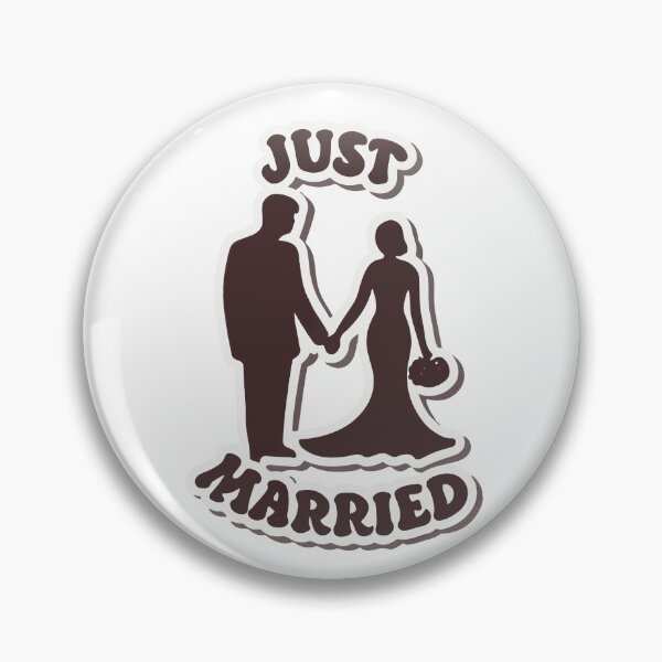 Item preview, Just Married - Bride and Groom Silhouette designed and sold by NiftyWrx.