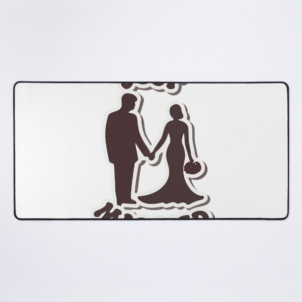 Item preview, Just Married - Bride and Groom Silhouette designed and sold by NiftyWrx.