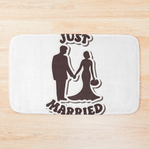 Item preview, Just Married - Bride and Groom Silhouette designed and sold by NiftyWrx.