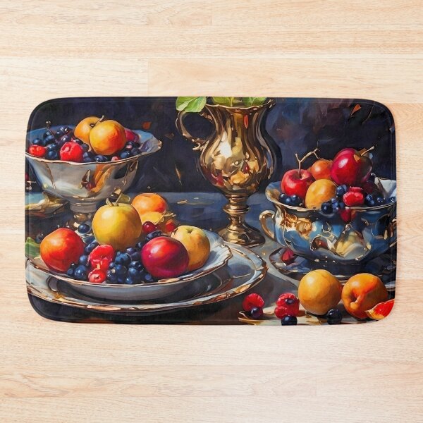 Item preview, Gold and Silver Fruit Reflections | Wall Art Decor designed and sold by eatmorvelopator.