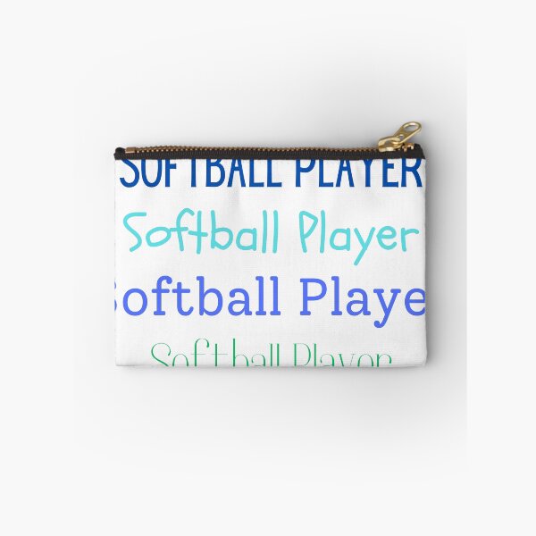 Aperçu de l'œuvre Joueur De Softball Coed Hommes Femmes Bleu Vert Sport créée et vendue par IntoClearWater.