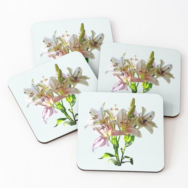 Item preview, Backlit Pale Pink Lilies designed and sold by Susan Savad.