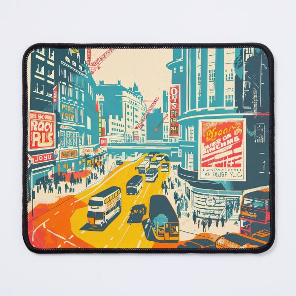 Item preview, Piccadilly Circus in Crimson and Cream designed and sold by Retro Type.