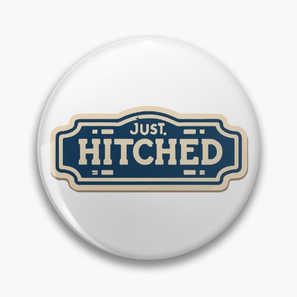 Item preview, Vintage Just Hitched License Plate Sticker designed and sold by NiftyWrx.