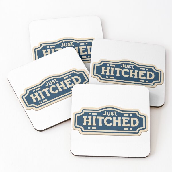 Item preview, Vintage Just Hitched License Plate Sticker designed and sold by NiftyWrx.
