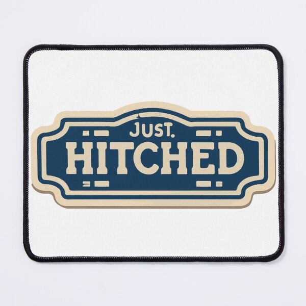 Item preview, Vintage Just Hitched License Plate Sticker designed and sold by NiftyWrx.