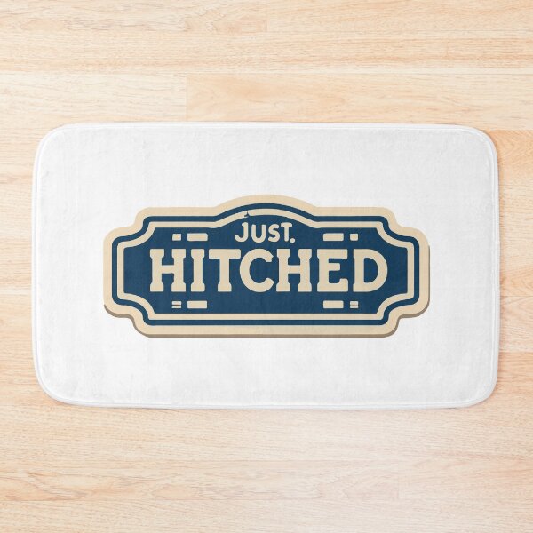 Item preview, Vintage Just Hitched License Plate Sticker designed and sold by NiftyWrx.