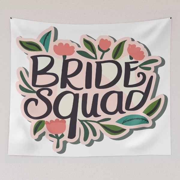 Item preview, Bride Squad Floral Feminine Sticker designed and sold by NiftyWrx.
