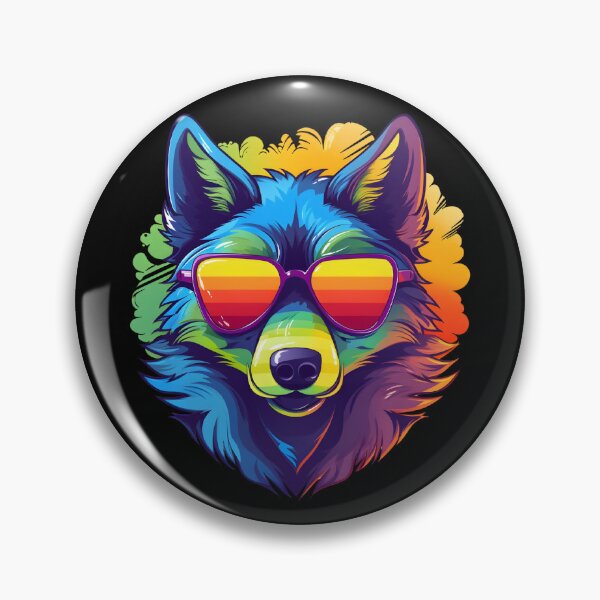 Item preview, Cool Colorful Wolf With Shades designed and sold by Leonardo Palumbo.