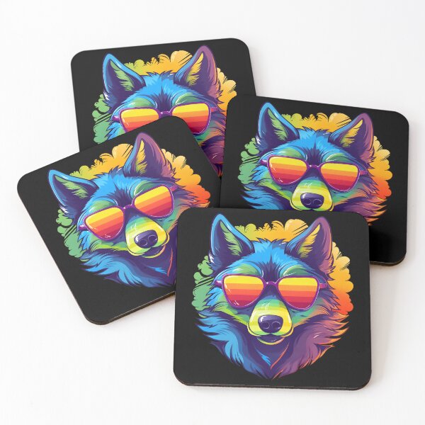 Item preview, Cool Colorful Wolf With Shades designed and sold by Leonardo Palumbo.