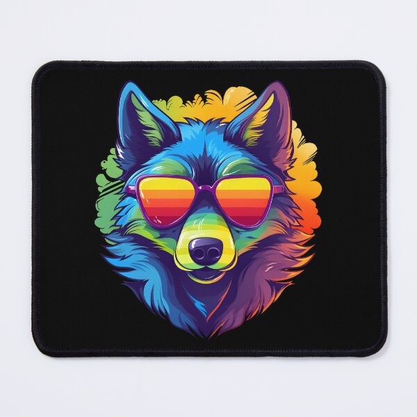 Item preview, Cool Colorful Wolf With Shades designed and sold by Leonardo Palumbo.