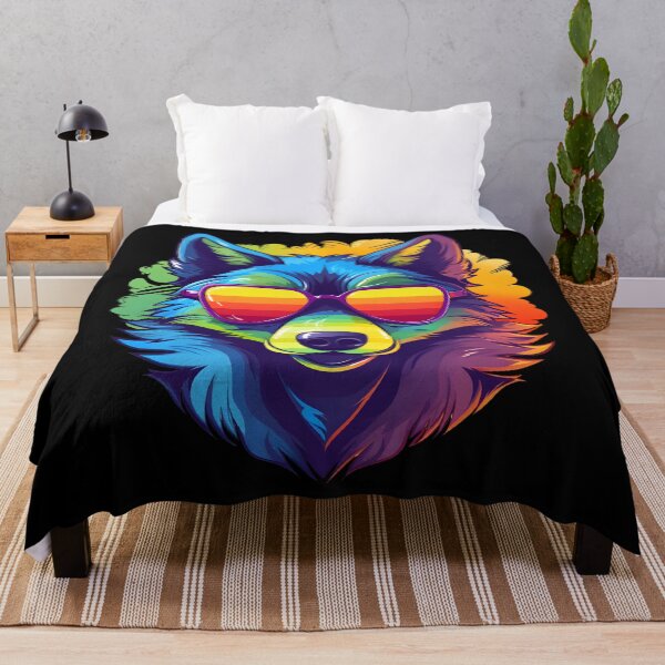 Item preview, Cool Colorful Wolf With Shades designed and sold by Leonardo Palumbo.