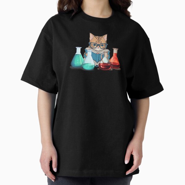 Vista previa del artículo con la obra «Gato estudiando química», diseñado y vendido por Promoc.