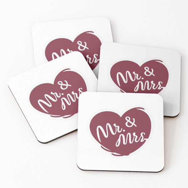 Item preview, Elegant Calligraphic Mr. & Mrs. with Heart Design designed and sold by NiftyWrx.