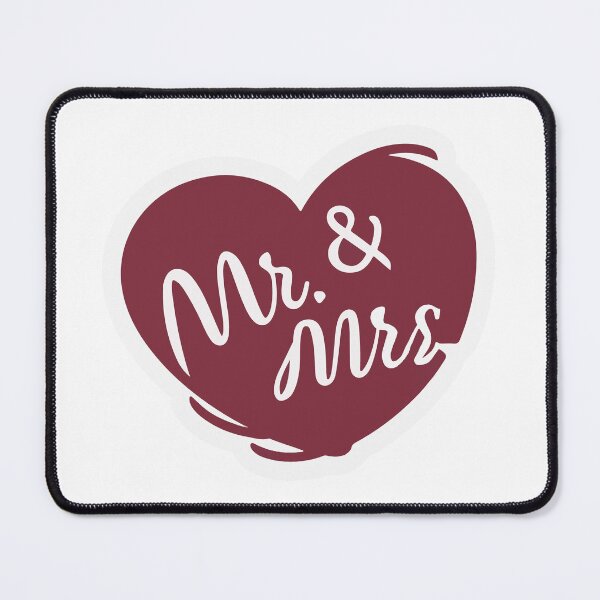 Item preview, Elegant Calligraphic Mr. & Mrs. with Heart Design designed and sold by NiftyWrx.