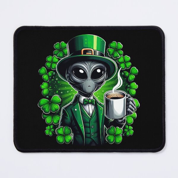 Item preview, St-Patrick's Day cool Alien grey design designed and sold by BuyByButterfly.