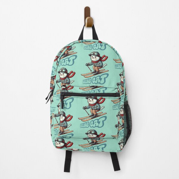 Item preview, Skiing cat winter sports funny kitten designed and sold by AlchemyColor.