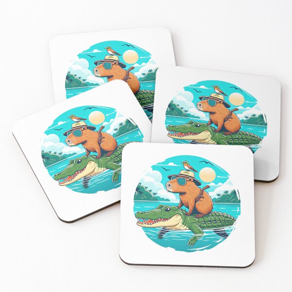 Item preview, Capybara Crocodiles: The Cutest Odd Couple You'll Ever See designed and sold by CapybaraVerse.