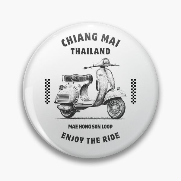 Item preview, Chiang Mai - Mae Hong Son Loop Scooter Design designed and sold by RektRepublic.