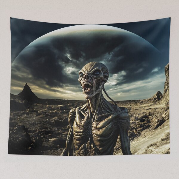 Item preview, Alien In Vast Fields Of Alien Planet designed and sold by SassyArtistry.