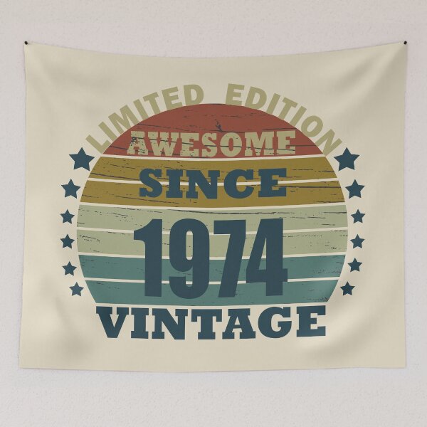 Item preview, Born in 1974 vintage retro classic birthday designed and sold by Alexaltay.
