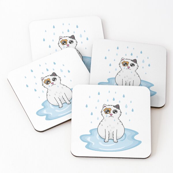 Item preview, Cute kitten getting wet in the rain designed and sold by WalkWiseDesign.