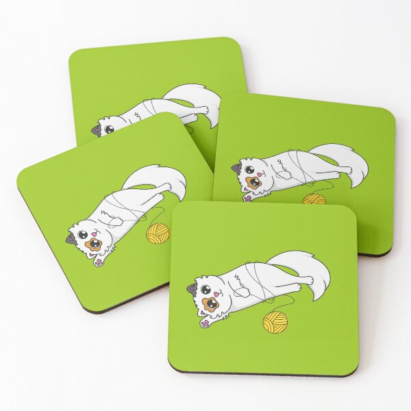 Item preview, Cute kitten playing the ball of wool designed and sold by WalkWiseDesign.