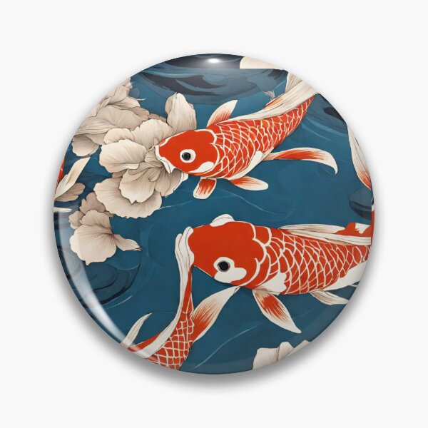Item preview, Koi Fish Swimming in a Pond designed and sold by Mariana Piana.