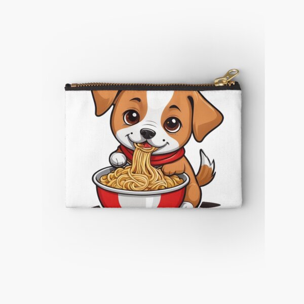 Item preview, Cute dog eating noodles 4 designed and sold by LykosShop.