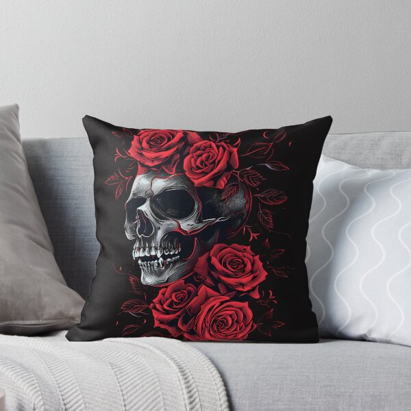 Item preview, Dark Skeleton Skull With Roses designed and sold by YIPPEE8.