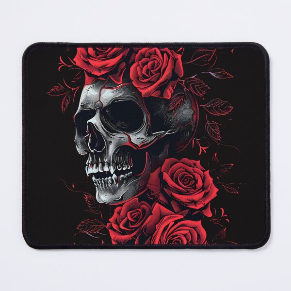 Item preview, Dark Skeleton Skull With Roses designed and sold by YIPPEE8.