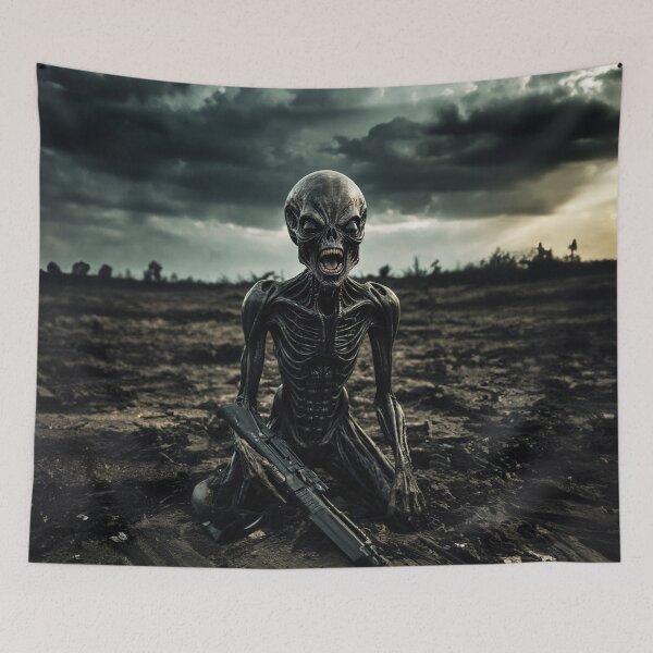 Item preview, Alien Soldier In Battlefield designed and sold by SassyArtistry.