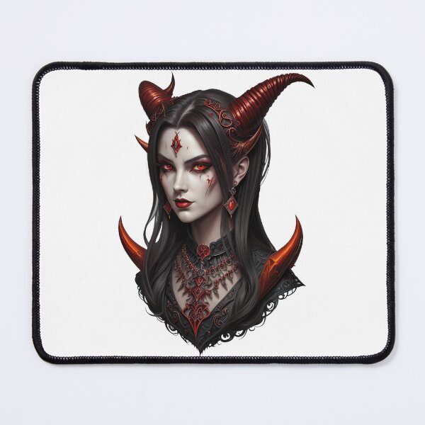 Item preview, Portrait of a vampire lady with horns. Vampire designed and sold by Frostquest.