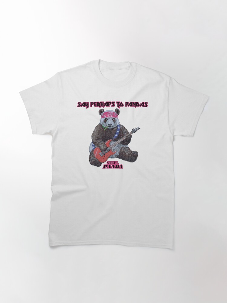 Thumbnail 3 of 7, Classic T-Shirt, Steel Panda - Say Perhaps To Pandas designed and sold by CaryadArtwork.