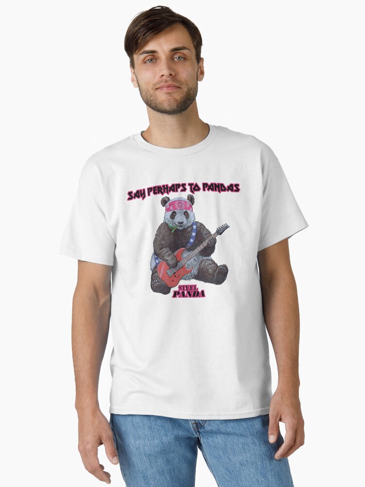 Thumbnail 1 of 7, Classic T-Shirt, Steel Panda - Say Perhaps To Pandas designed and sold by CaryadArtwork.