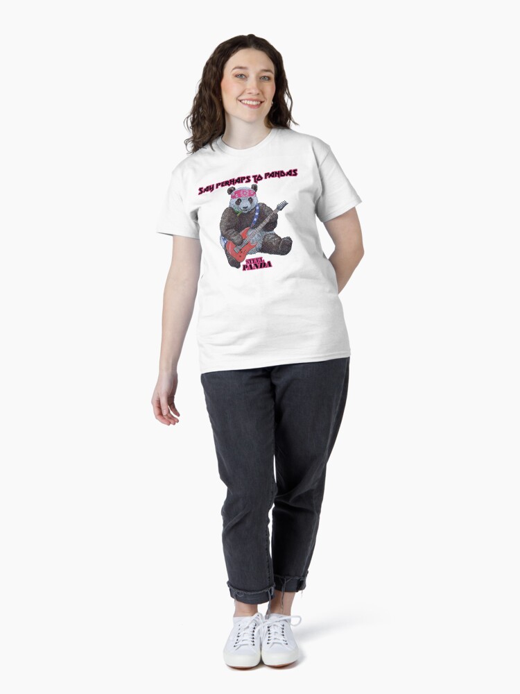 Thumbnail 4 of 7, Classic T-Shirt, Steel Panda - Say Perhaps To Pandas designed and sold by CaryadArtwork.