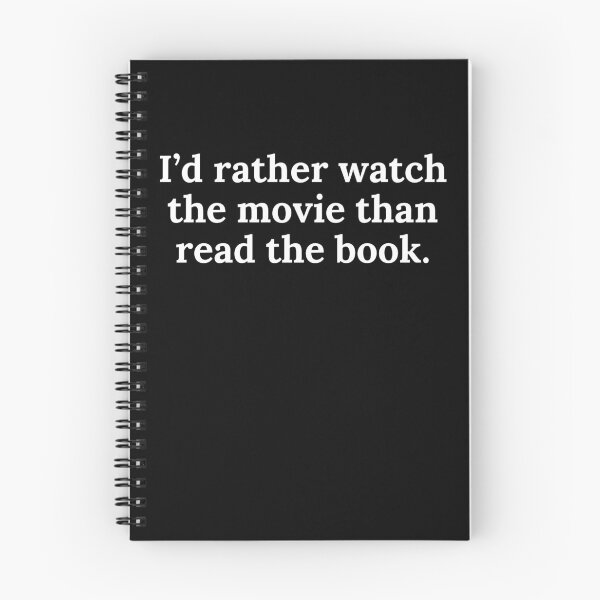 Item preview, I’d rather watch the movie than read the book Funny Gift designed and sold by FunkyDesignsByA.