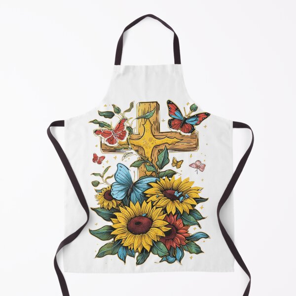 Item preview, Cross Sunflowers Butterflies Christian Choose joy designed and sold by ArtFromBeyond.