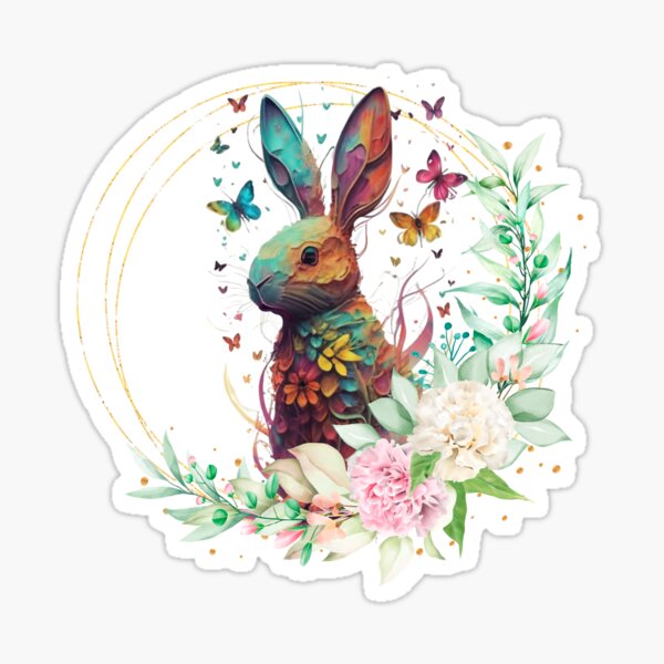 Item preview, Floral Easter Bunny designed and sold by Tomasz C.