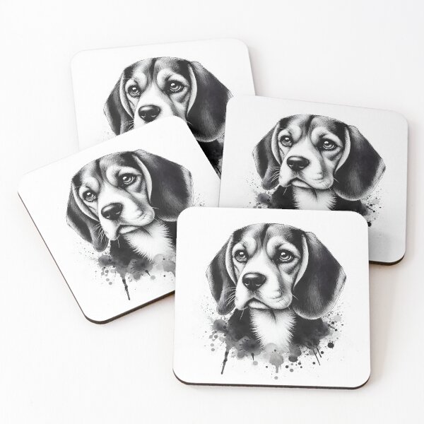 Item preview, Monochrome Beagle Charm designed and sold by Alawstrations.