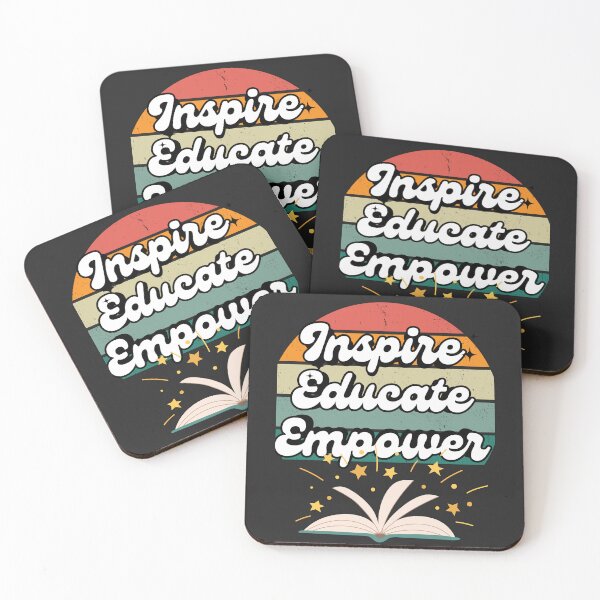 Item preview, Inspire, Educate, Empower, Retro Sunset and Open Book designed and sold by Mariana Piana.