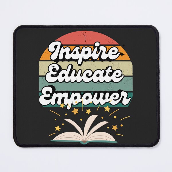 Item preview, Inspire, Educate, Empower, Retro Sunset and Open Book designed and sold by Mariana Piana.