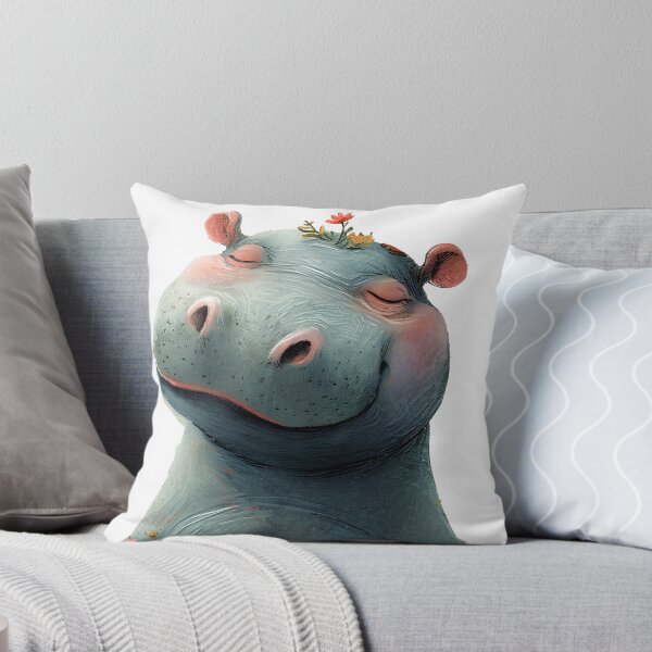 Item preview, Happy hippo designed and sold by 5minArtStudio.