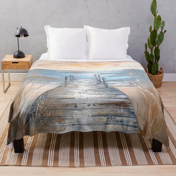 Item preview, Pier on the ocean at sunset painting designed and sold by MargaretWiktor.