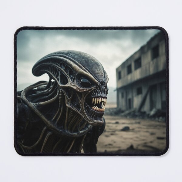 Item preview, Evil Alien Looking Through Apocalyptic City designed and sold by SassyArtistry.
