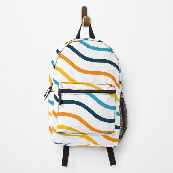 Item preview, Multicolor Parallel Straight Wavey Lines White Limitless Seams designed and sold by Alchemy-A-La-G.