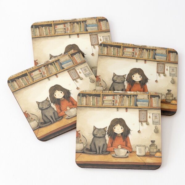 Item preview, Girl and Cat #1  designed and sold by Pei-Kang Hsu.