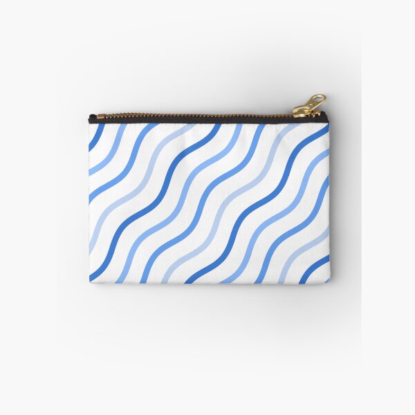 Item preview, Blue Parallel Straight Wavey Lines White Limitless Seams designed and sold by Alchemy-A-La-G.
